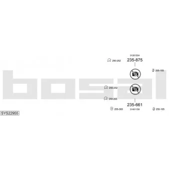 BOSAL SYS22955 - Echappement