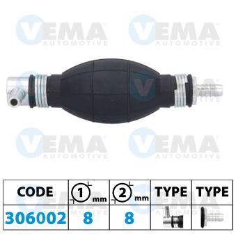 Pompe, préalimentation de carburant VEMA 306002