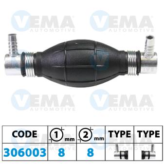 Pompe, préalimentation de carburant VEMA 306003