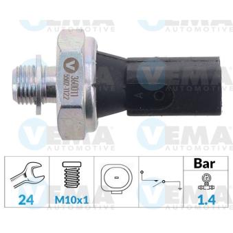 Indicateur de pression d'huile VEMA OEM 06A919081D