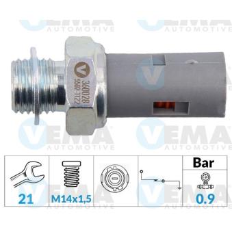 Indicateur de pression d'huile VEMA OEM 2524000QAE