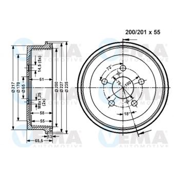 Tambour de frein VEMA OEM 4243120190