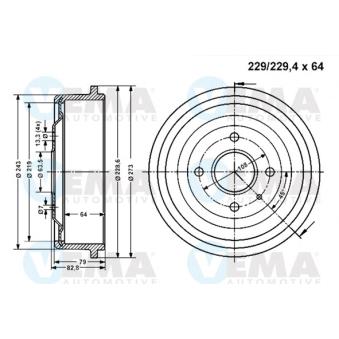 Tambour de frein VEMA OEM 1661851