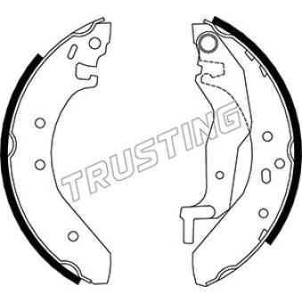 Jeu de mâchoires de frein TRUSTING 007.017