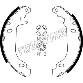 Jeu de mâchoires de frein TRUSTING OEM 95659470