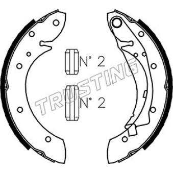 Jeu de mâchoires de frein TRUSTING OEM 6025370305