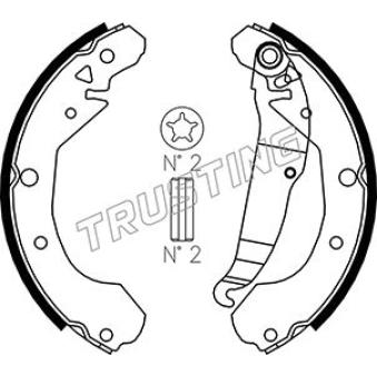 Jeu de mâchoires de frein TRUSTING [027.003]