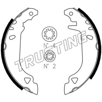 Jeu de mâchoires de frein TRUSTING [034.090S]