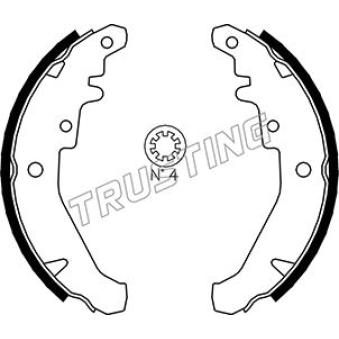 Jeu de mâchoires de frein TRUSTING OEM 98845069
