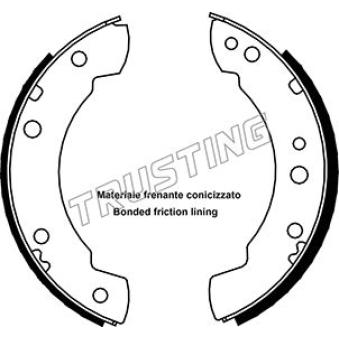 Jeu de mâchoires de frein TRUSTING [040.093]