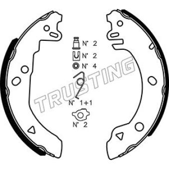 Jeu de mâchoires de frein TRUSTING OEM 5030106