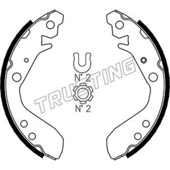 Jeu de mâchoires de frein TRUSTING OEM 01432SAA000 Jeu de mâchoires de frein TRUSTING OEM 01432SAA000