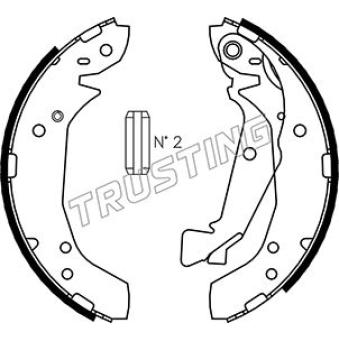 Jeu de mâchoires de frein TRUSTING 046.211 pour HYUNDAI MATRIX 1.5 CRDi VGT - 110cv