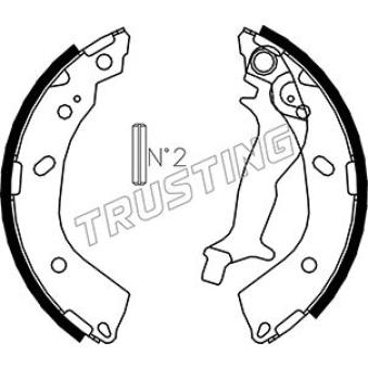 Jeu de mâchoires de frein TRUSTING OEM 583051CA00