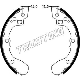 Jeu de mâchoires de frein TRUSTING OEM 0K23N2638Z