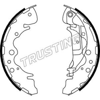 Jeu de mâchoires de frein TRUSTING OEM 0K56A2638ZA