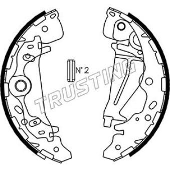 Jeu de mâchoires de frein TRUSTING OEM 0K58A2638Z