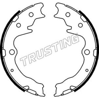 Jeu de mâchoires de frein, frein de stationnement TRUSTING 049.163