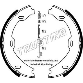 Jeu de mâchoires de frein, frein de stationnement TRUSTING OEM 2404200120