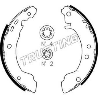 Jeu de mâchoires de frein TRUSTING OEM 4406070J28