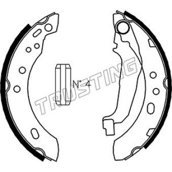 Jeu de mâchoires de frein TRUSTING OEM 4406099B26