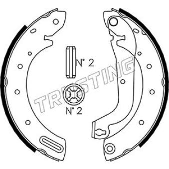 Jeu de mâchoires de frein TRUSTING OEM 440600F027