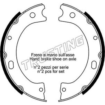 Jeu de mâchoires de frein, frein de stationnement TRUSTING 067.191