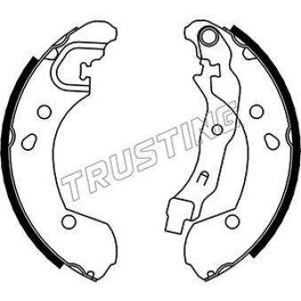 Jeu de mâchoires de frein TRUSTING OEM 7701208357 Jeu de mâchoires de frein TRUSTING OEM 7701208357