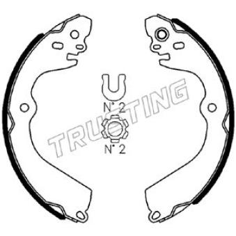 Jeu de mâchoires de frein TRUSTING OEM D4060JX02B