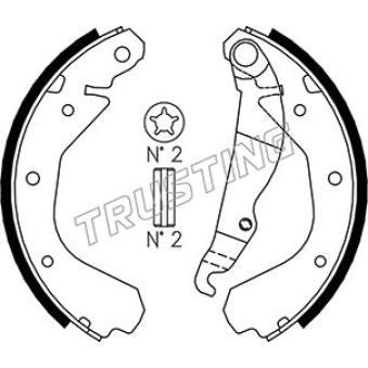 Jeu de mâchoires de frein TRUSTING OEM 1605774