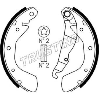 Jeu de mâchoires de frein TRUSTING OEM 1605952