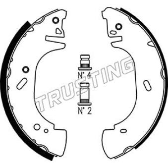 Jeu de mâchoires de frein TRUSTING OEM 93173181