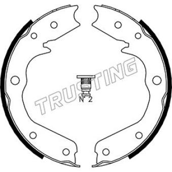 Jeu de mâchoires de frein, frein de stationnement TRUSTING OEM 1605914