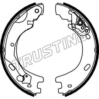 Jeu de mâchoires de frein, frein de stationnement TRUSTING OEM SFS500010