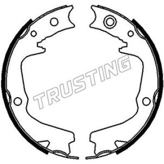 Jeu de mâchoires de frein, frein de stationnement TRUSTING [110.337]