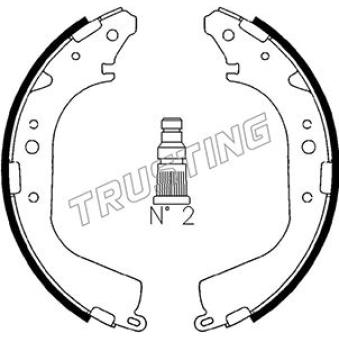 Jeu de mâchoires de frein TRUSTING OEM 0449560030