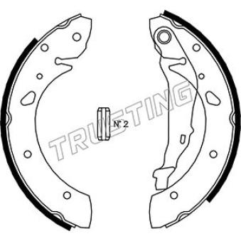 Jeu de mâchoires de frein TRUSTING OEM 0449505030