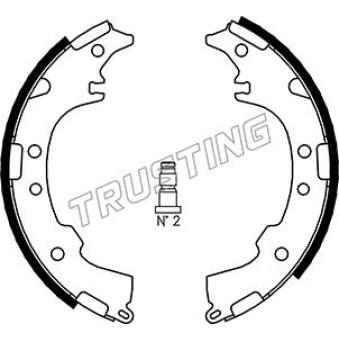 Jeu de mâchoires de frein TRUSTING OEM 04495B4050