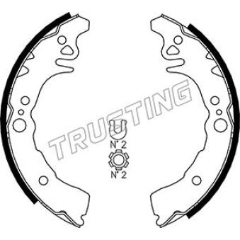 Jeu de mâchoires de frein TRUSTING [115.305]