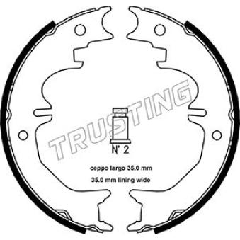 Jeu de mâchoires de frein, frein de stationnement TRUSTING OEM 4654060020