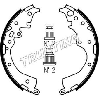 Jeu de mâchoires de frein TRUSTING OEM 0449508030