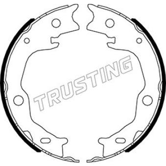 Jeu de mâchoires de frein, frein de stationnement TRUSTING [115.341]