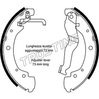 Jeu de mâchoires de frein TRUSTING OEM 701698525B