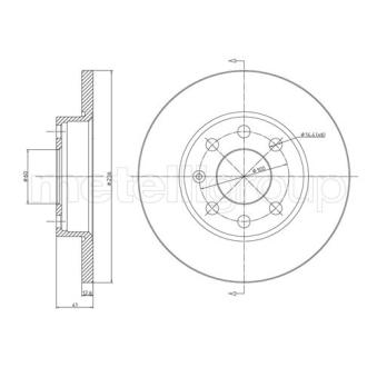 Jeu de 2 disques de frein avant TRUSTING OEM 569030