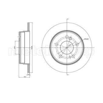 Jeu de 2 disques de frein arrière TRUSTING OEM 2014231212