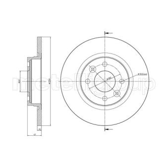 Jeu de 2 disques de frein avant TRUSTING OEM 7701208252