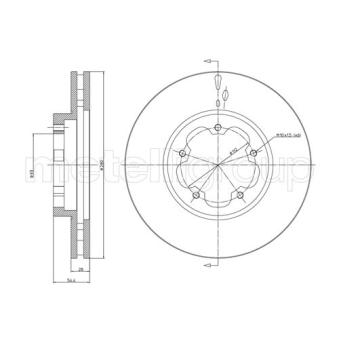 Jeu de 2 disques de frein avant TRUSTING OEM 1503290