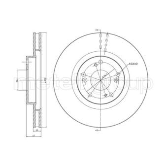 Jeu de 2 disques de frein avant TRUSTING OEM 45251S6MA10