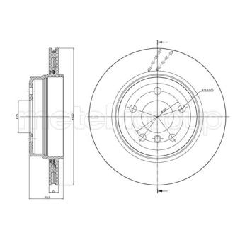 Jeu de 2 disques de frein arrière TRUSTING OEM 34213332217