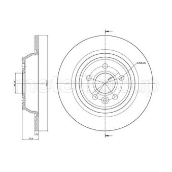 Jeu de 2 disques de frein arrière TRUSTING OEM 1864280 Jeu de 2 disques de frein arrière TRUSTING OEM 1864280